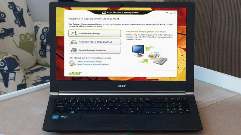 Recovery acer krok po kroku