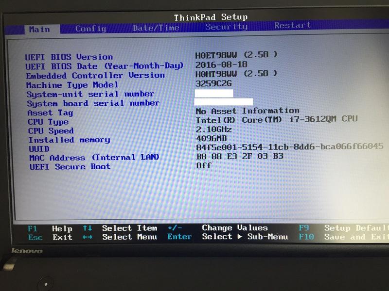 BIOS w laptopach Lenovo