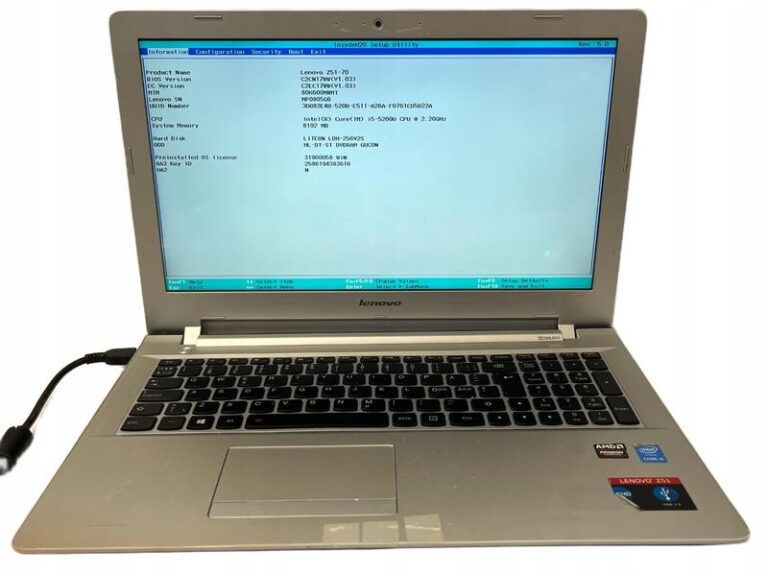 Jak szybko i łatwo włączyć BIOS w laptopie Lenovo Z51?