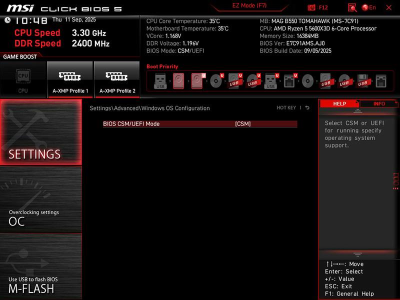 Aktywacja TPM w BIOS-ie MSI