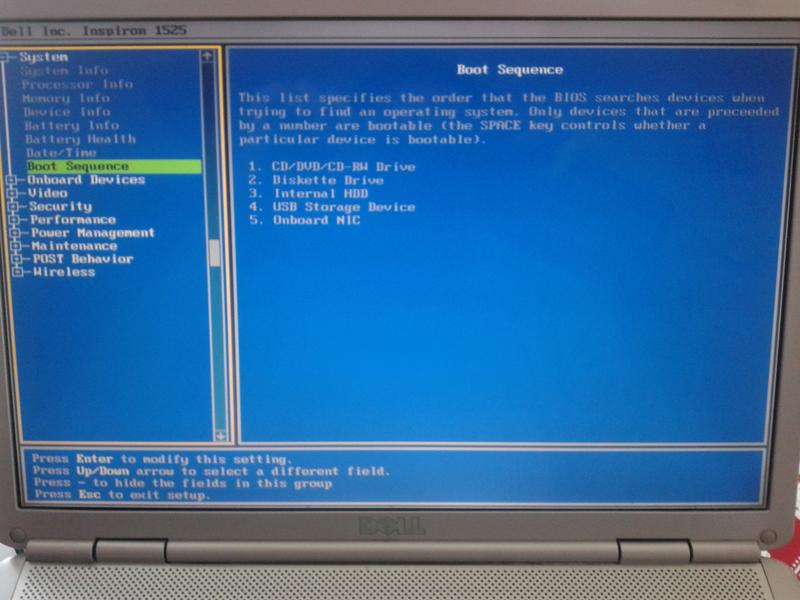 Zmiana kolejności bootowania w UEFI